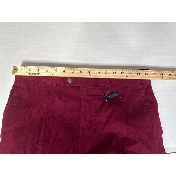 Ibiza Blanca Men’s Size 34 x 36 Brick Red 100% Cotton Corduroy Pants Raw Hem NEW - Picture 10 of 10